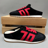 Back 70 Venice Black Velvet Red Sneaker Mule