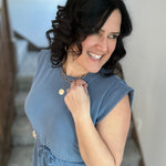 Denim Blue Midi Dress Dresses GILLI