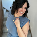 Denim Blue Midi Dress Dresses GILLI