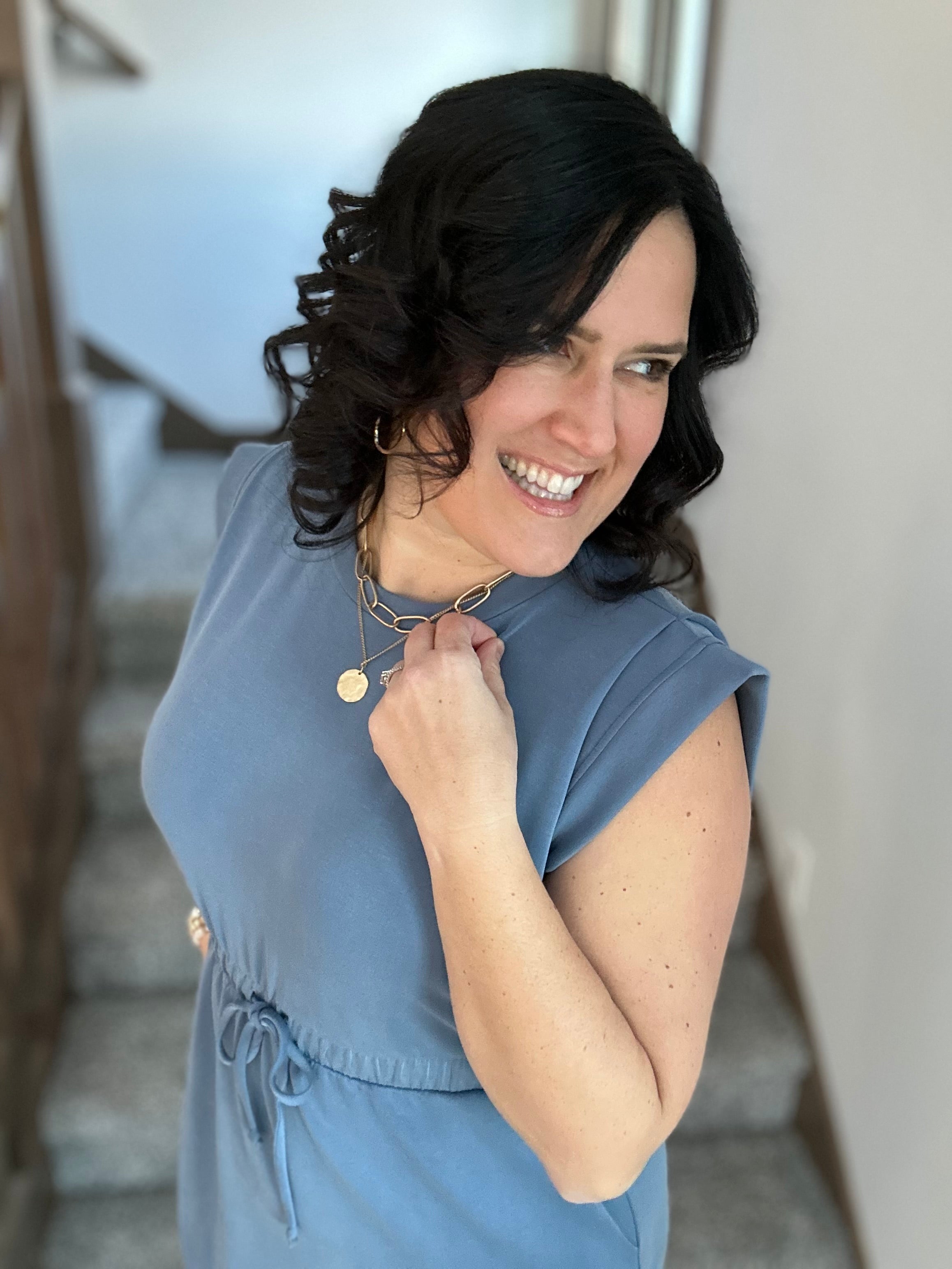 Denim Blue Midi Dress Dresses GILLI