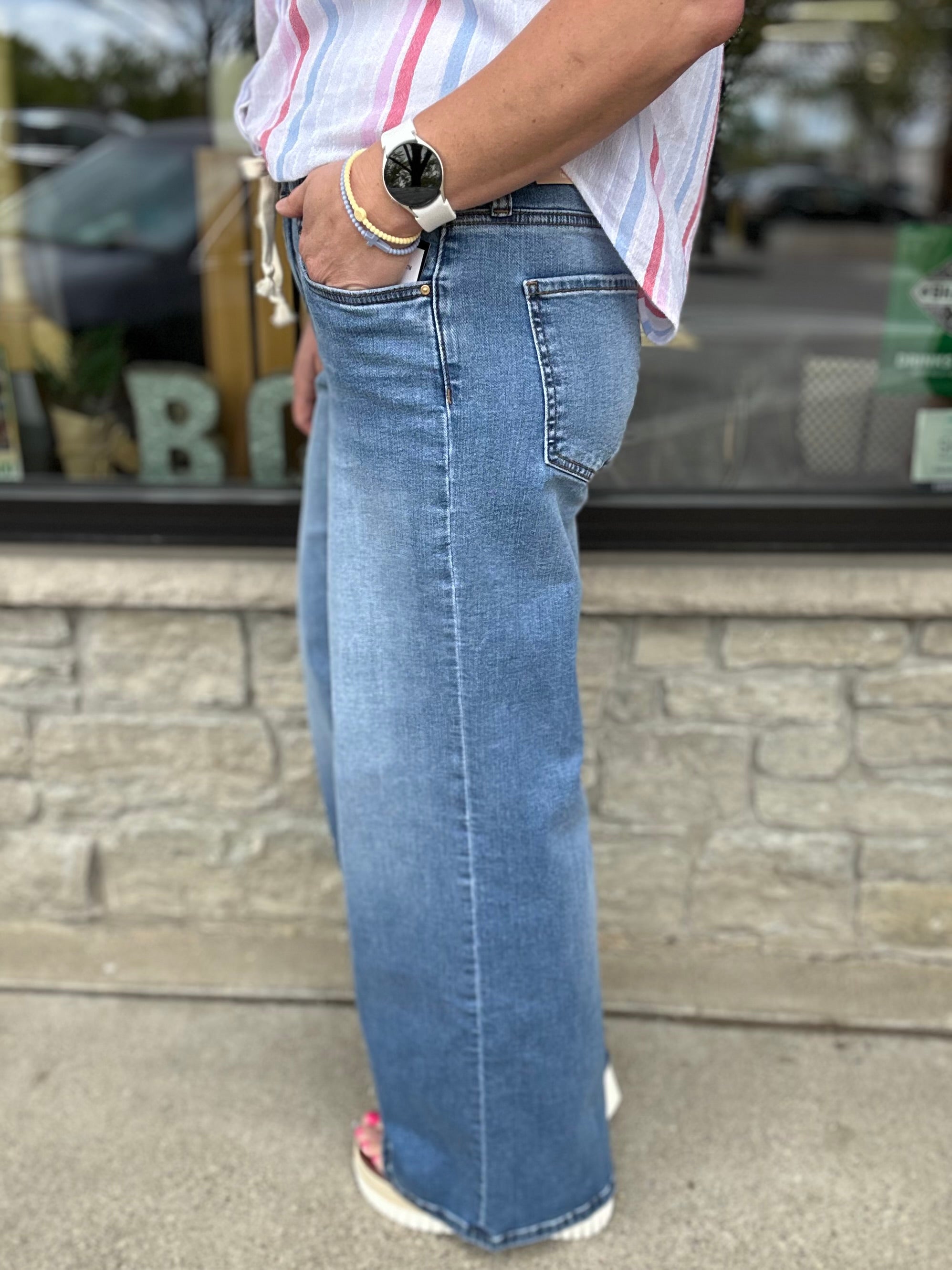 Protect Maya Wide Leg Jeans Bottoms - Pants KUT FROM THE KLOTH