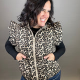 Leopard Luxe Quilted Vest