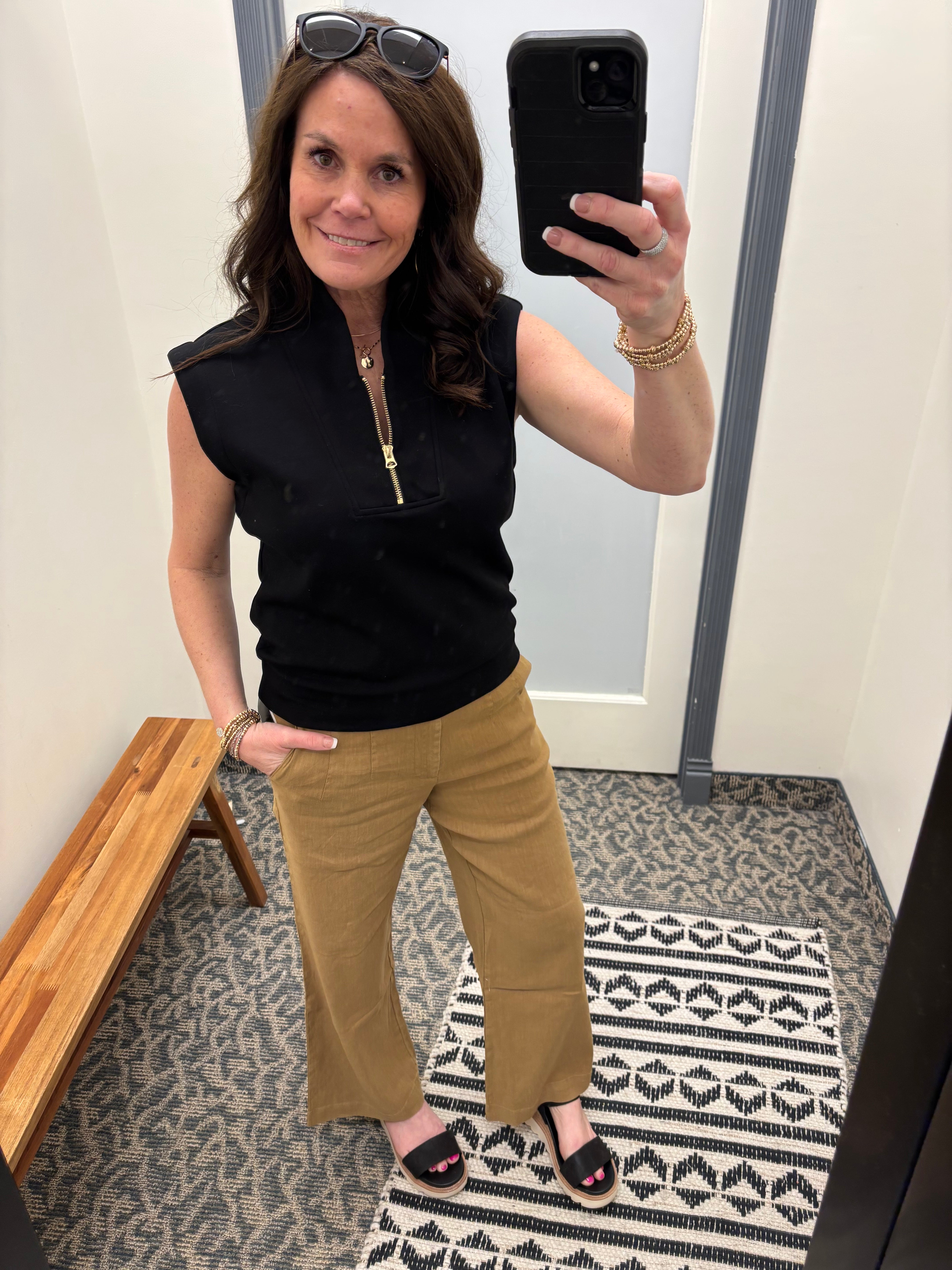 Meg Rutherford Bluff Wood Meg Linen Trouser Pants by Kut from the Kloth – Bluff Creek Boutique