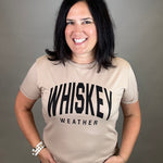 Lt. Brown Whiskey Weather Tee Tops- Tees PANACHE