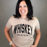Lt. Brown Whiskey Weather Tee Tops- Tees PANACHE
