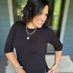Black Knit Top Top - Sweater DOE & RAE