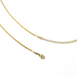 Waterproof Gold Micro Herringbone Necklace: Silver Brenda Grands Waterproof Jewelry