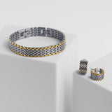 Waterproof Chunky Two-Tone Bracelet Brenda Grands Jewelry