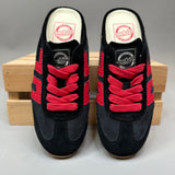 Back 70 Venice Black Velvet Red Sneaker Mule