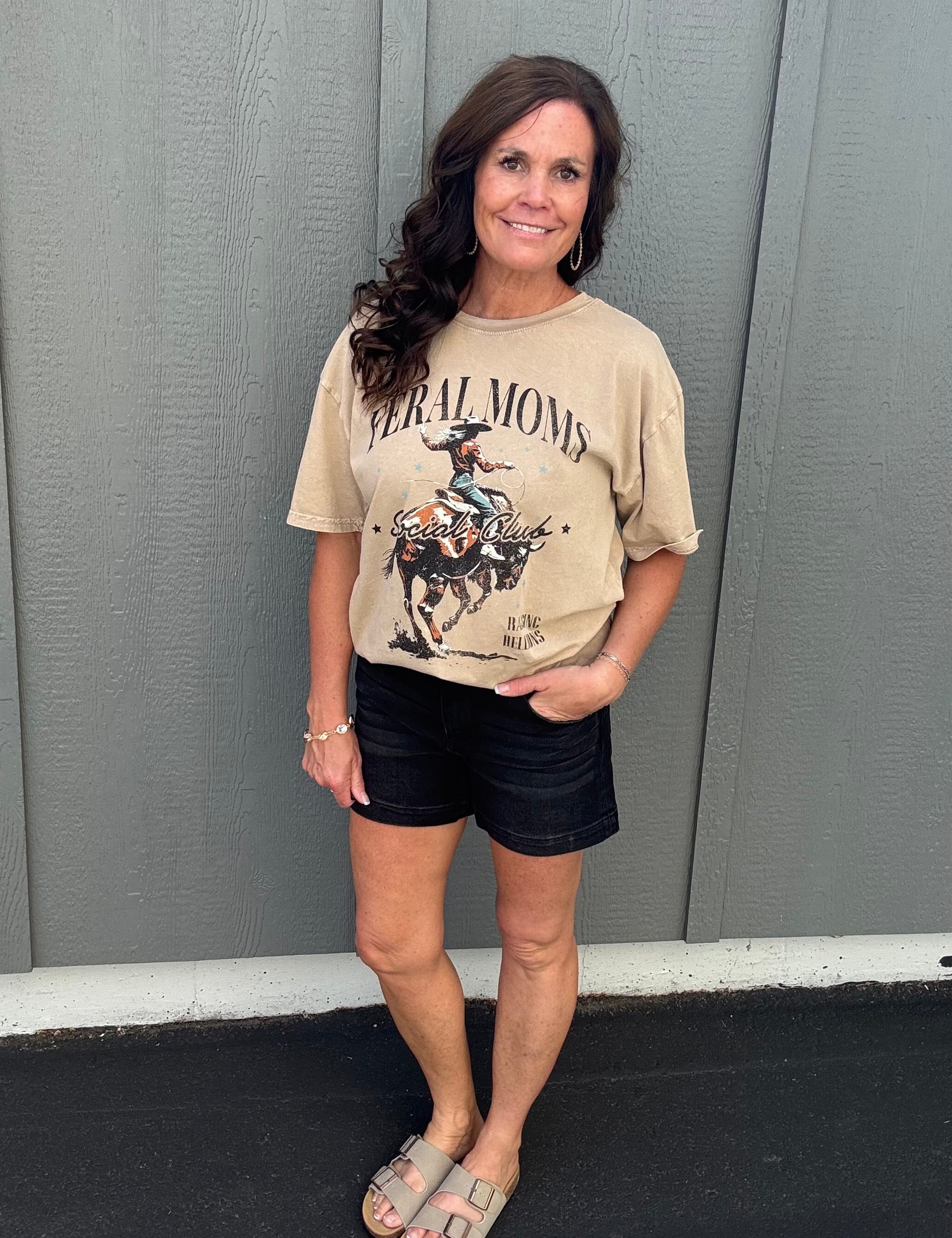 Feral Moms Social Club Graphic Tee Tops- Tees HRT and LUV