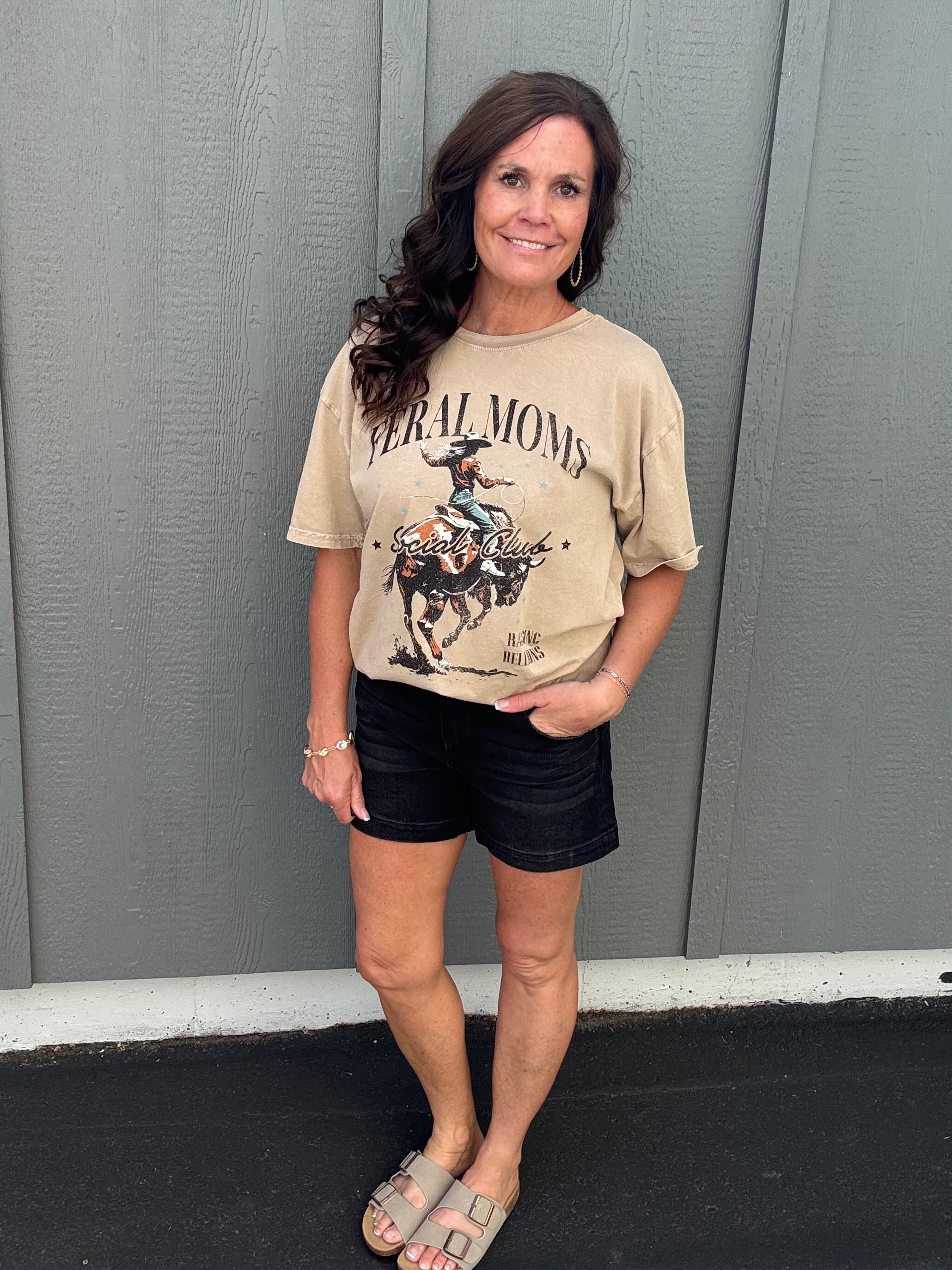 Feral Moms Social Club Graphic Tee Tops- Tees HRT and LUV