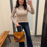 Taupe Pinstripe Sweater