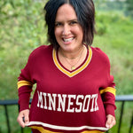 Maroon Minnesota University Sweater Top - Sweater Tea n Rose