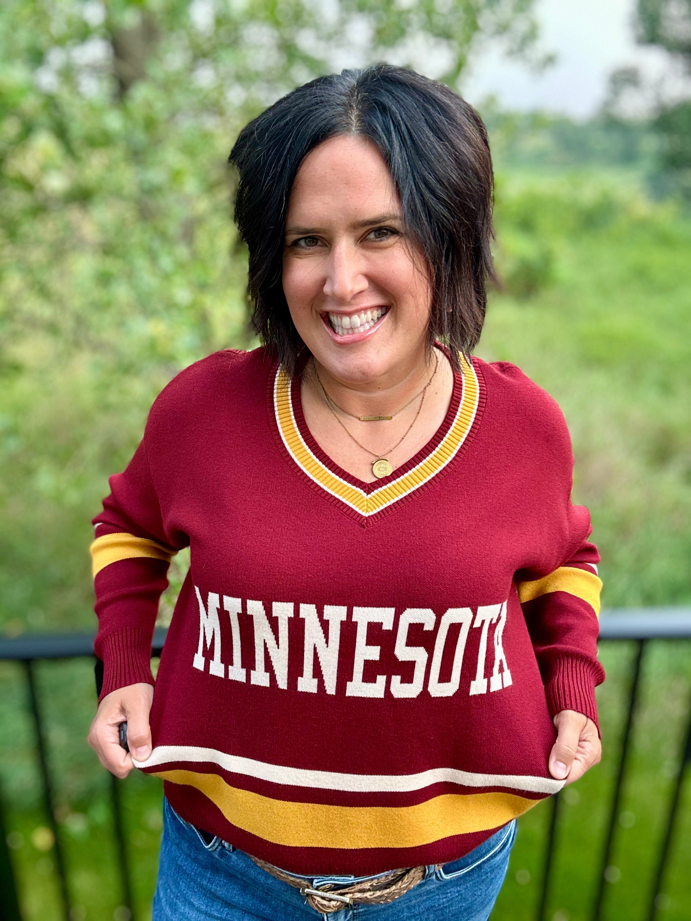 Maroon Minnesota University Sweater