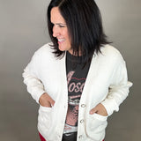 Heather Oatmeal Serenity Fleece Cardigan