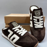 Back 70 Venice Coffee Velvet Sneaker Mule