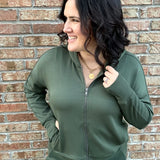 Spruce Green Comfort Zone Full Zip Hoodie
