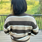 Brown Tan Stripe Knit Sweater