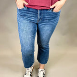 Medium Blue Bootcut Cropped Jeans Bottom- Pants MICA DENIM