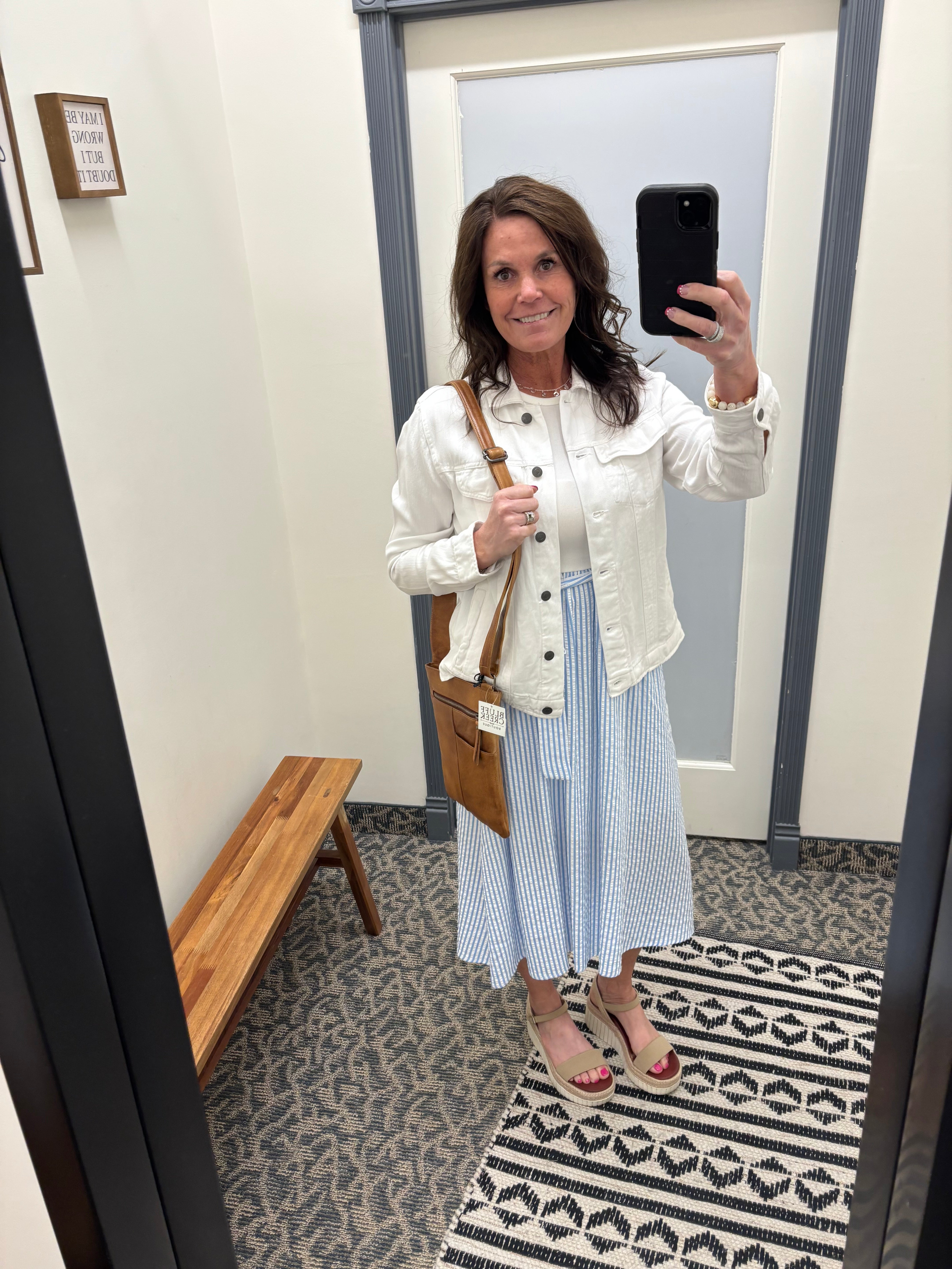 Blue & White Stripe Tank Dress Dresses STACCATO