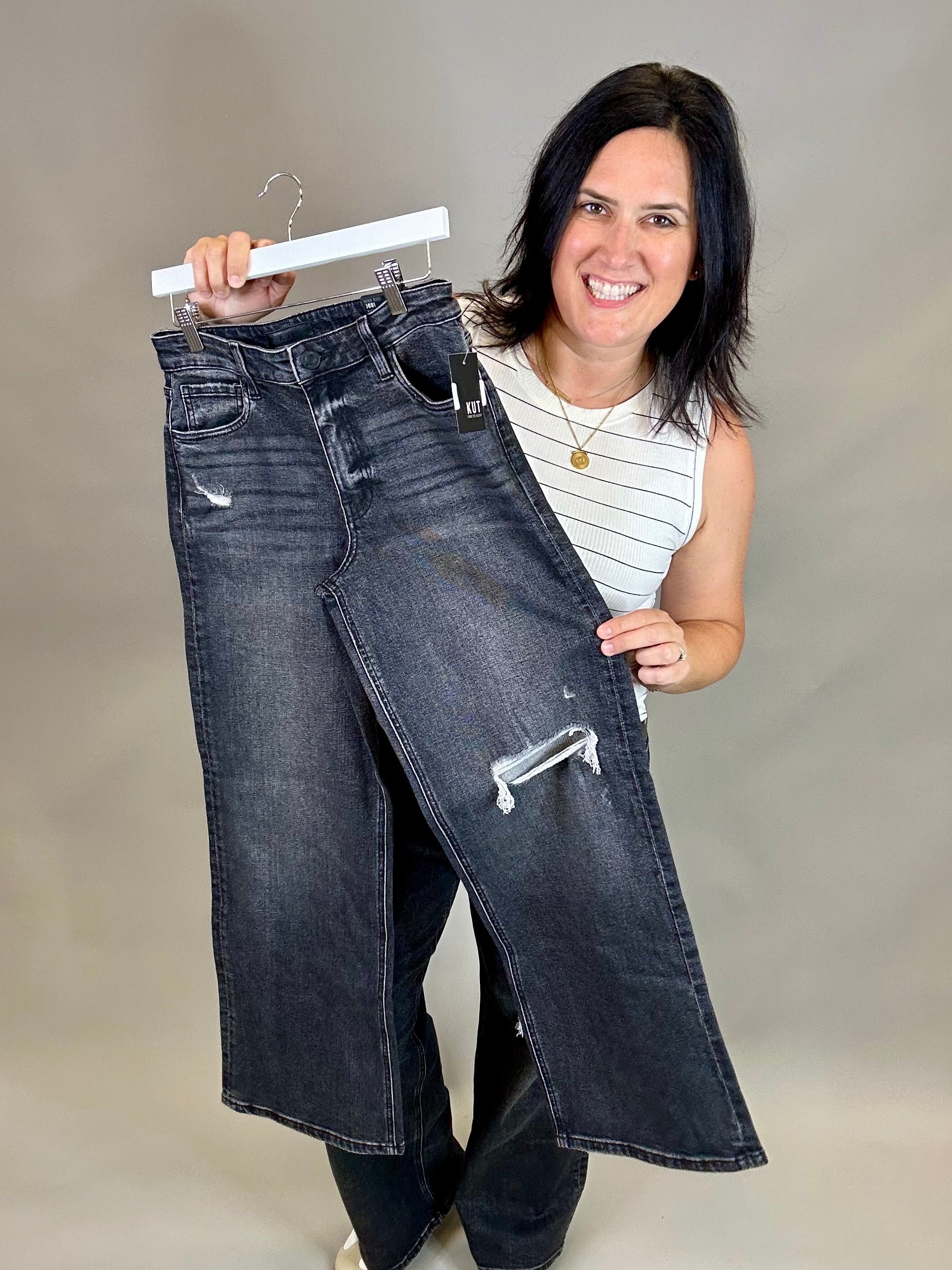 Jodi Momentous Wide Leg Jeans Bottom- Pants KUT FROM THE KLOTH