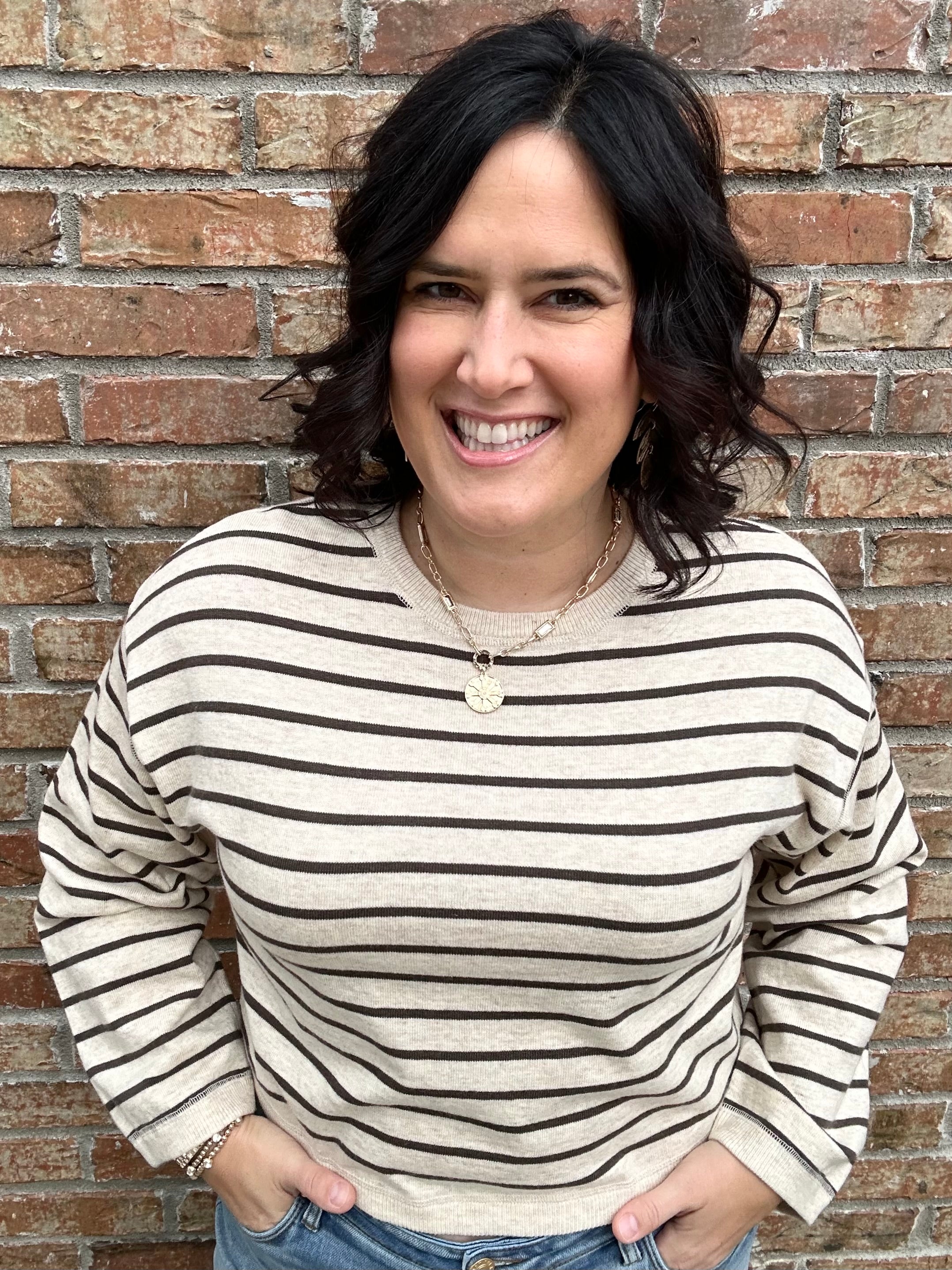 Oatmeal/Charcoal Soft Knitted Top Top - Sweater MIOU MUSE