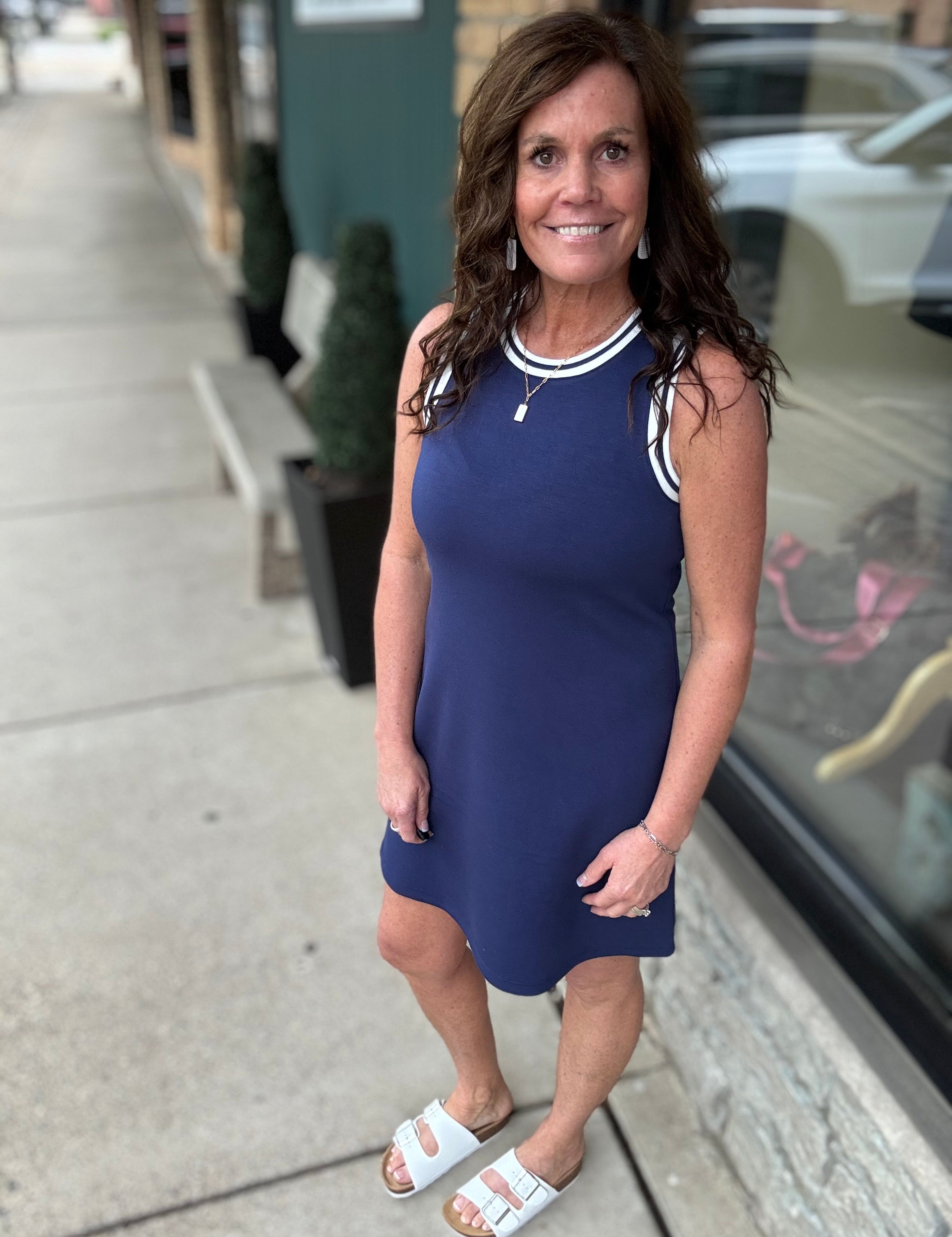 Navy Walter Mini Dress Dresses THREAD & SUPPLY