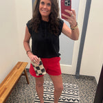 Black Ruffle Button Down Blouse Tops- Blouses STACCATO
