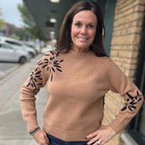 Camel Embroidery Sweater Top - Sweater STACCATO