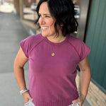 Burgundy Wash Hana Dolman Lounge Tee Top - Tee FLAG AND ANTHEM