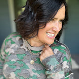 Camo Printed Crew Neck Sweater Top - Sweater FATE by LFD