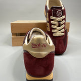 Jogger Sneaker in Wine/Gold-Back 70