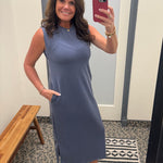 Denim Round Neck Maxi Dress Dresses GILLI