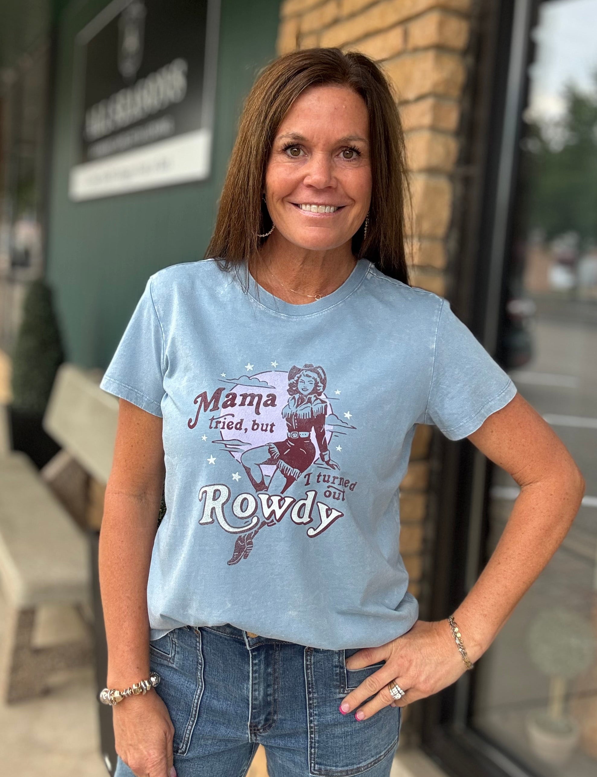 "Mama Tried" Rowdy Graphic Tee Top - Tee FLAG AND ANTHEM