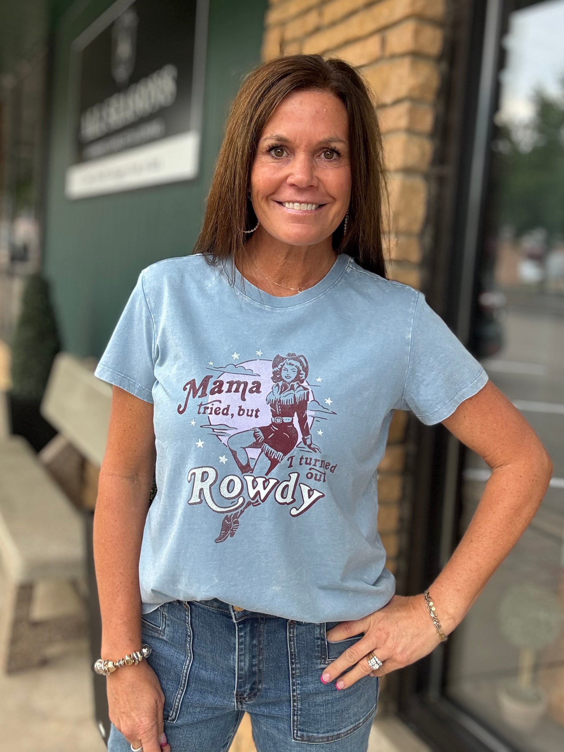 "Mama Tried" Rowdy Graphic Tee Top - Tee FLAG AND ANTHEM
