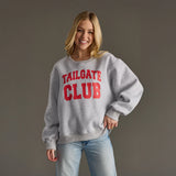 Grey Tailgate Club Sweatshirt Top - Sweatshirt PANACHE
