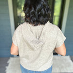 Oatmeal Hoodie Cardigan Sweater Tops- Cardigans STACCATO