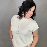 Ivory Drop Shoulder Sweater