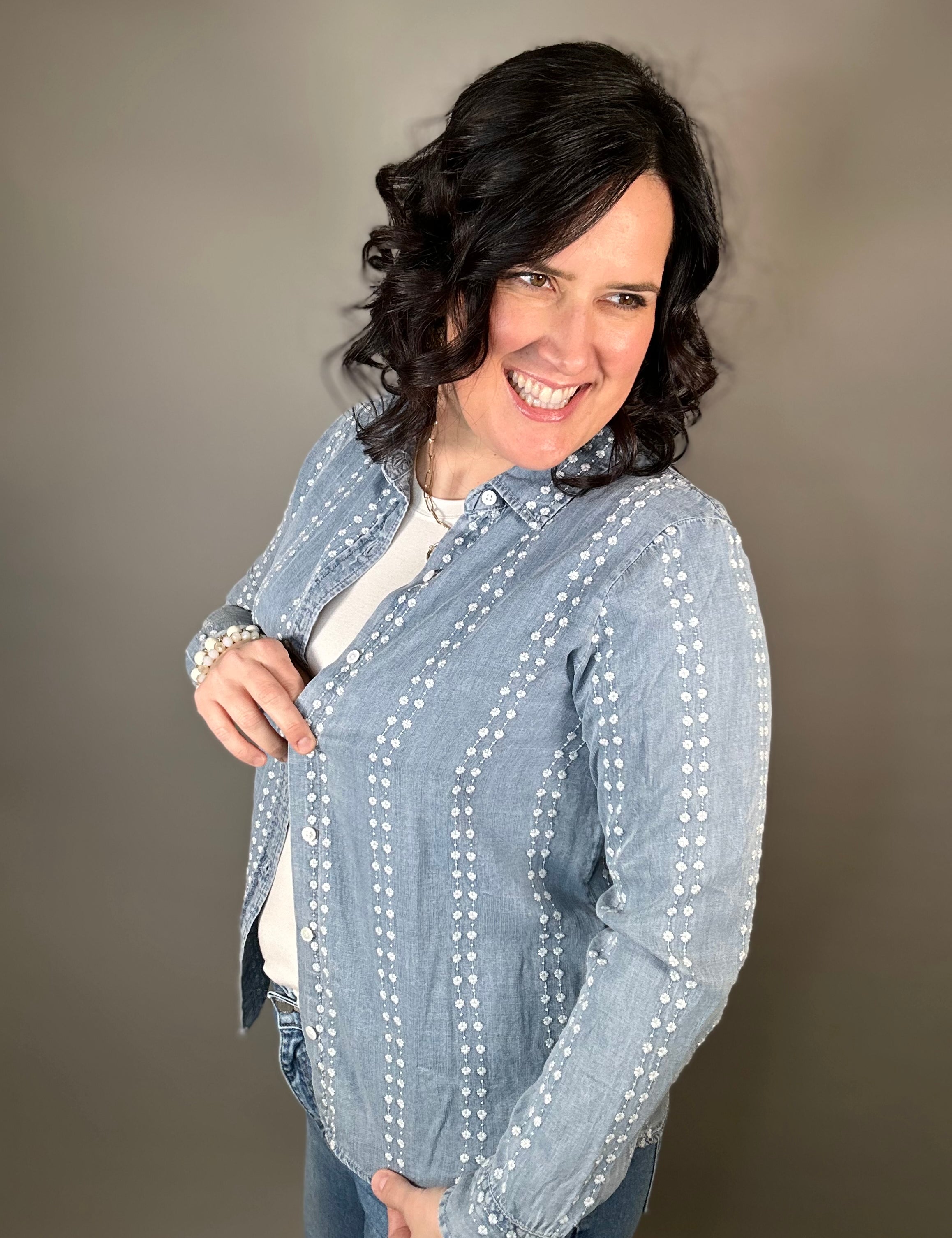 Daisy Stripe Natalia Shirt Tops - Button Ups THREAD & SUPPLY