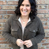 Olive Lined Shirt Jacket Outerwear- Jackets STACCATO