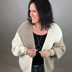 Color Block Open Cardigan Tops- Cardigans EE:SOME