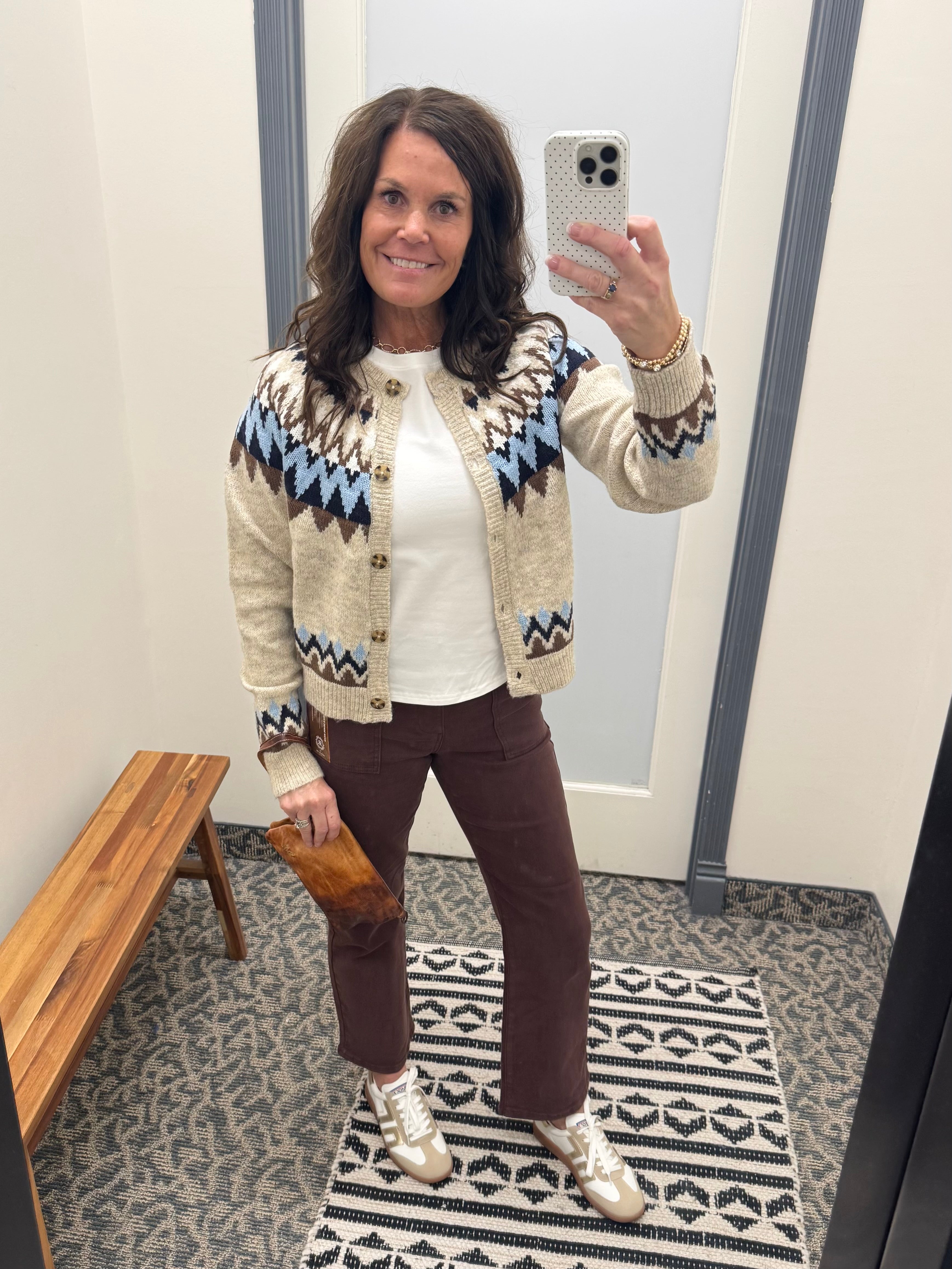 Brown Ankle Flare Patch Pocket Jeans Bottom- Pants RISEN