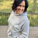 Heather Grey Waffle Mixed-Media Hoodie
