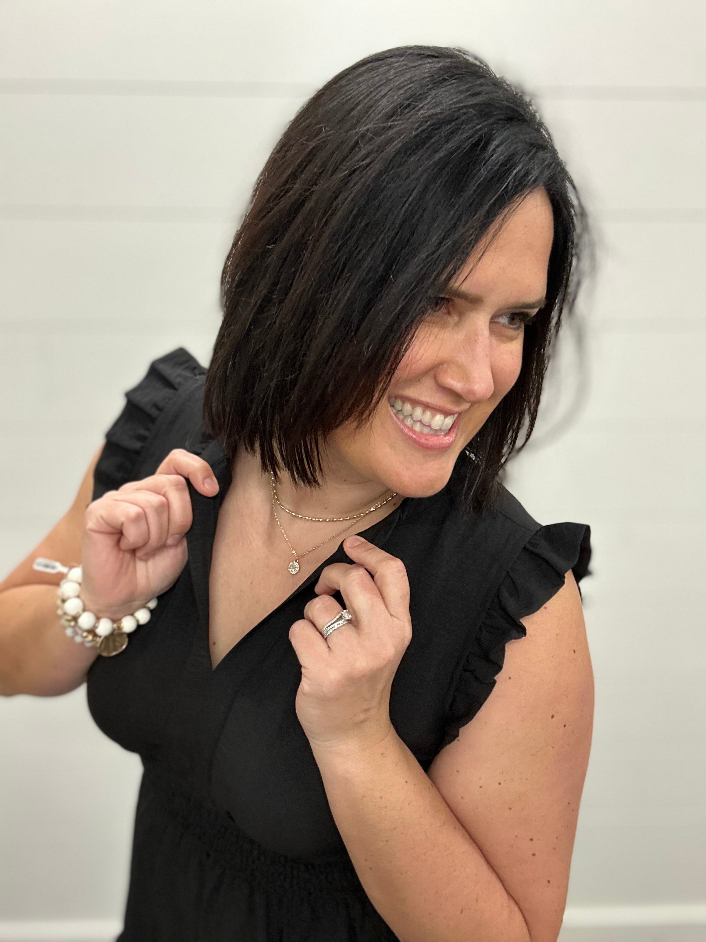 Black Smocked Waist Dress Dresses STACCATO