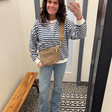 Blue/White Striped Pullover