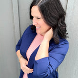 Navy Blazer Jacket Outerwear- Blazers DEAR SCARLETT