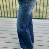 Dark Blue Dad Jean- HIDDEN Bottom- Pants HIDDEN