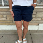 Ashton Navy Shorts Bottoms - Shorts KUT FROM THE KLOTH