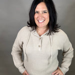 Oxford Tan Dolly Sweater Hoodie Top - Sweater THREAD & SUPPLY