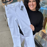 Optic White Avery Straight Jean Bottoms - Pants KUT FROM THE KLOTH